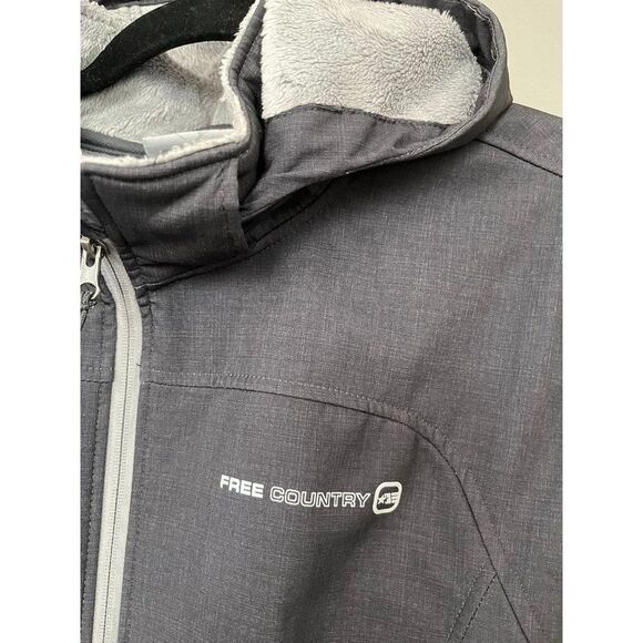 Free country xxl black hooded coat jacket with fleece - Picture 2 of 4
